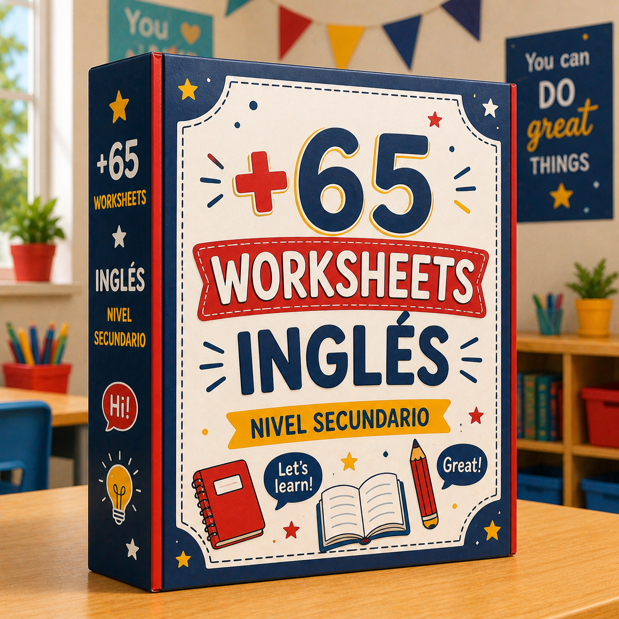 +65 WORKSHEETS INGLÉS NIVEL SECUNDARIO
